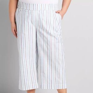 Linen wide Leg crop pants